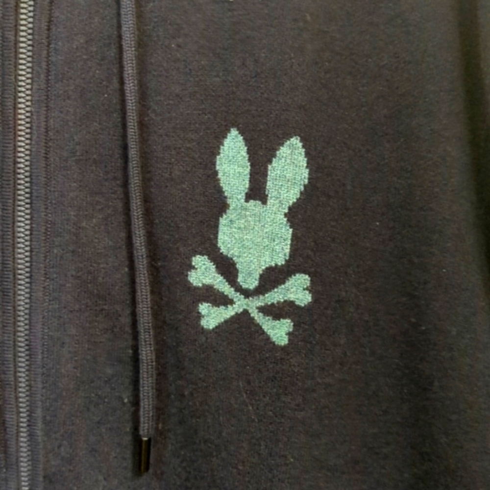 Psycho Bunny Hooded Zip Cardigan Sweater